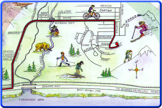 Map to Alpina B&B